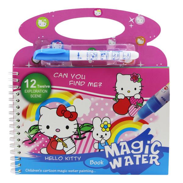 دفتر نقاشی مدل مجیک واتر طرح کیتی به همراه قلم